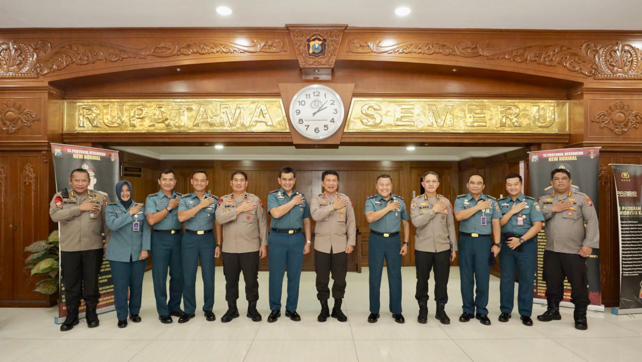 Kapolda Jatim Menerima Kunjungan Kehormatan Pangkoarmada II Dan